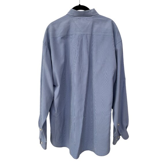 Tommy Hilfiger Golf Checkered Button Down Shirt Men XL Collared Blue Performance - Picture 2 of 6